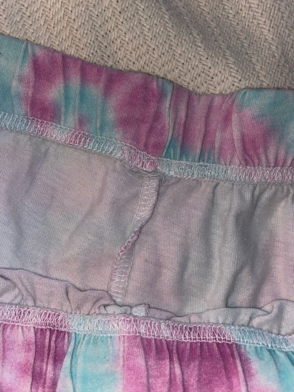 Tie dye purple and blue lounge shorts - Picture 3 of 4